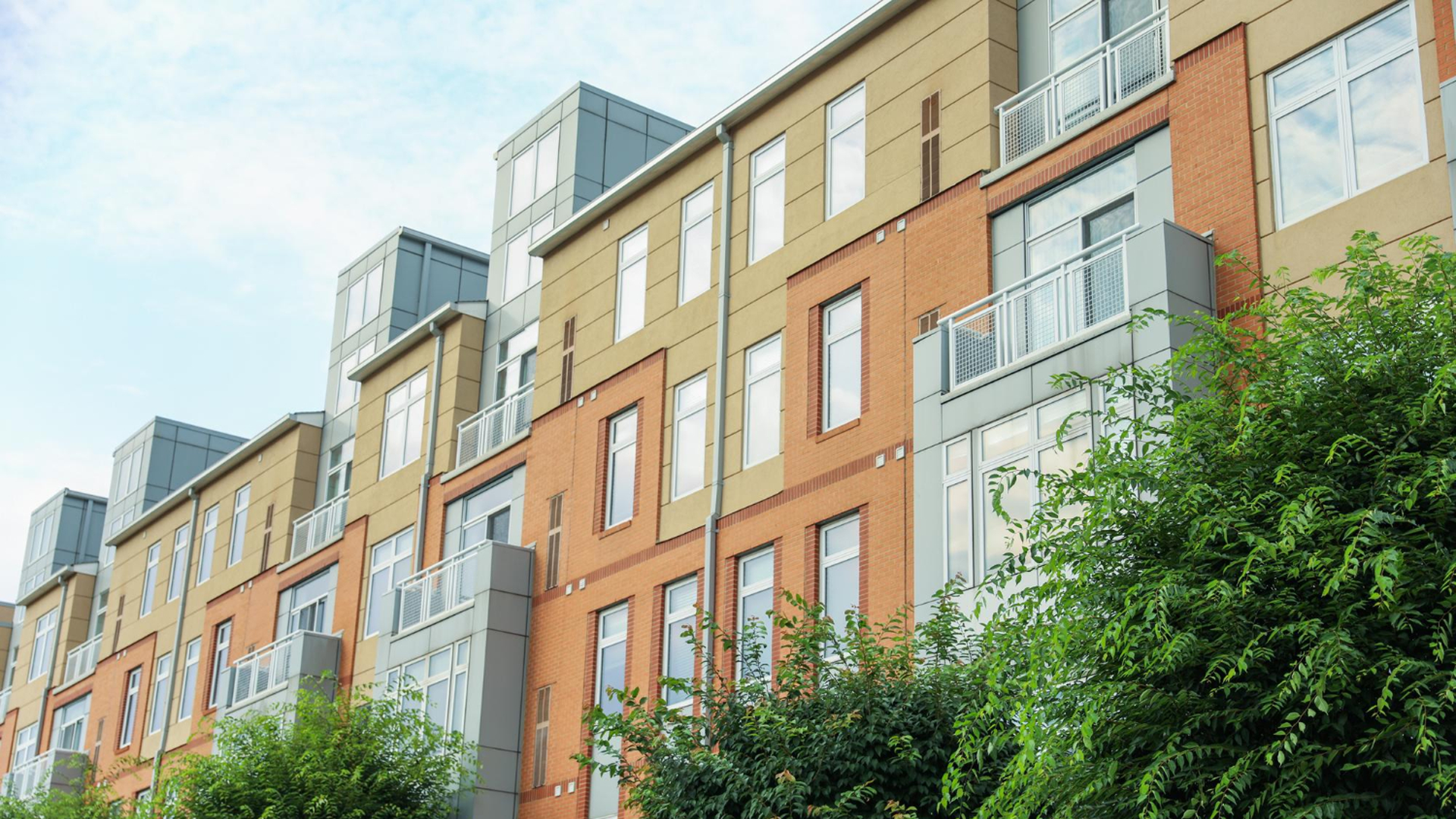 Aerial view of Maple Court Apartments community